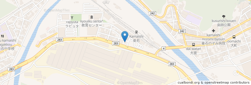 Mapa de ubicacion de かまいし駅前歯科医院 en اليابان, 岩手県, 釜石市.
