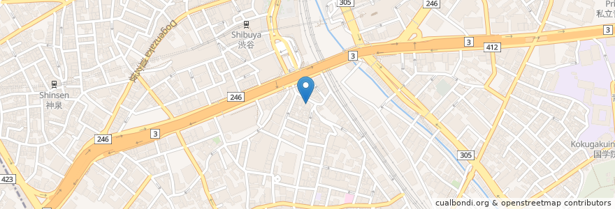 Mapa de ubicacion de Kirin City en Japonya, 東京都, 渋谷区.