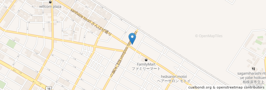 Mapa de ubicacion de オリジン弁当 en 일본, 가나가와현, 相模原市, 中央区.