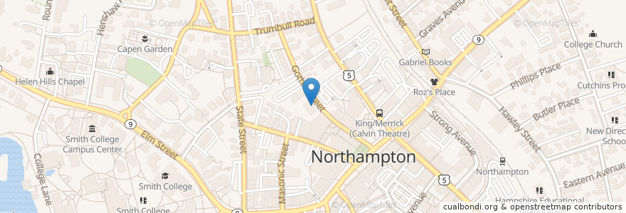 Mapa de ubicacion de People's Institute en Amerika Birleşik Devletleri, Massachusetts, Hampshire County, Northampton.