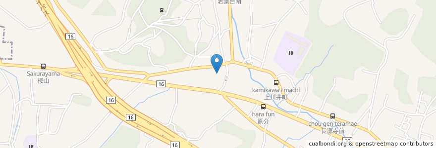 Mapa de ubicacion de 身代り不動尊 en اليابان, كاناغاوا, 横浜市, 旭区.