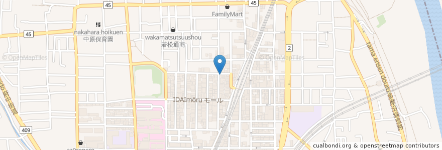 Mapa de ubicacion de 新丸子デンタルクリニック en ژاپن, 神奈川県, 川崎市, 中原区.