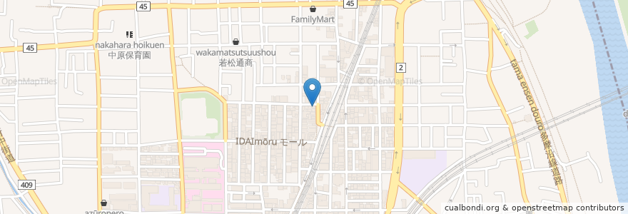 Mapa de ubicacion de オリジン弁当 en ژاپن, 神奈川県, 川崎市, 中原区.