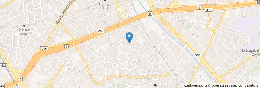 Mapa de ubicacion de BULERIA en Japan, 東京都, 渋谷区.