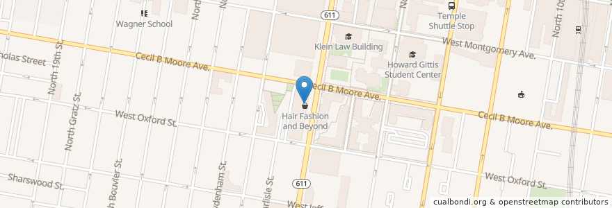 Mapa de ubicacion de Koja Grille en États-Unis D'Amérique, Pennsylvanie, Philadelphia County, Philadelphia.