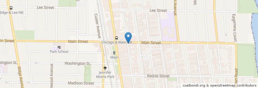 Mapa de ubicacion de Lucky Platter en United States, Illinois, Evanston.