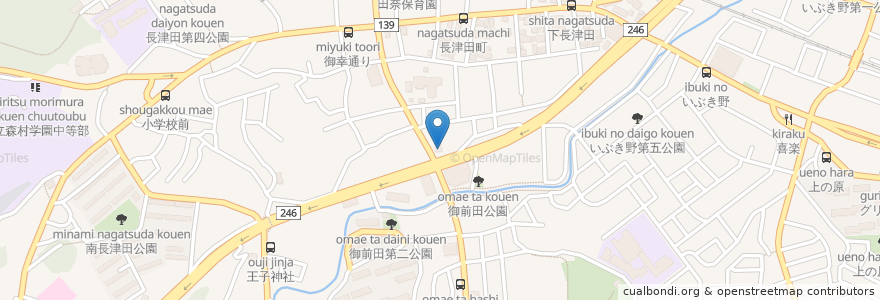 Mapa de ubicacion de サイゼリヤ長津田店 en Япония, Канагава, Йокогама, Мидори.