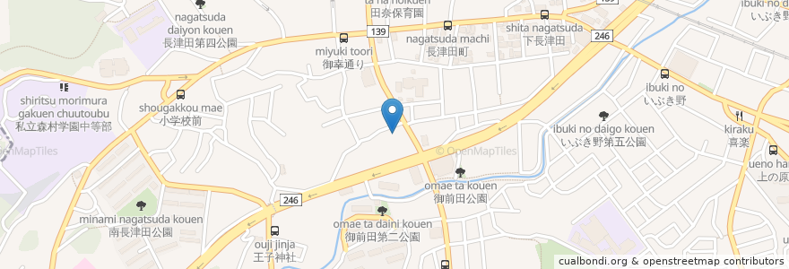Mapa de ubicacion de コメダ珈琲店 長津田店 en اليابان, كاناغاوا, 横浜市, 緑区.