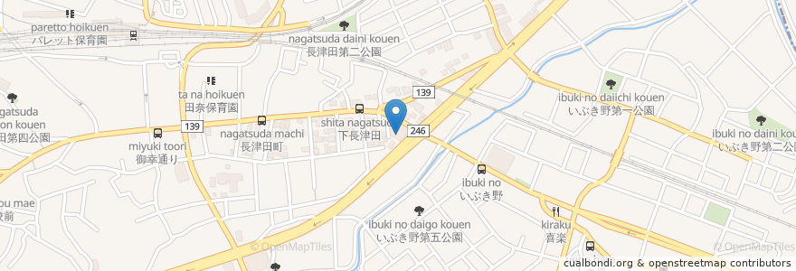 Mapa de ubicacion de イムス横浜国際看護専門学校 en Jepun, 神奈川県, 横浜市, 緑区.