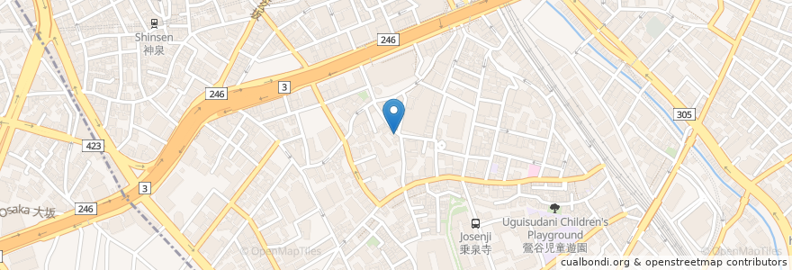 Mapa de ubicacion de okazaki en 日本, 東京都, 渋谷区.