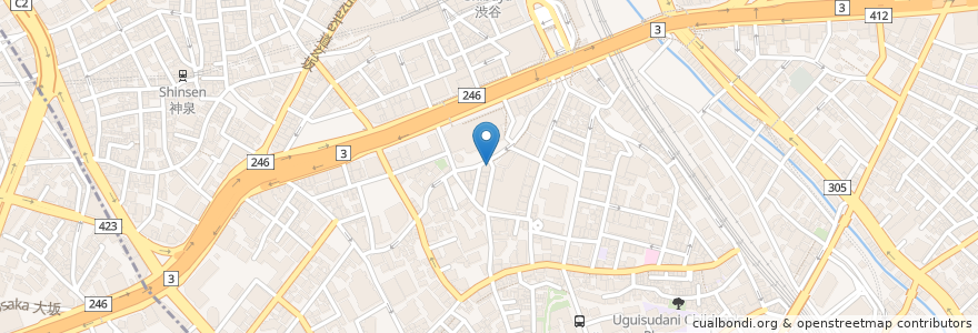 Mapa de ubicacion de パップハウス en Japan, 東京都, 渋谷区.