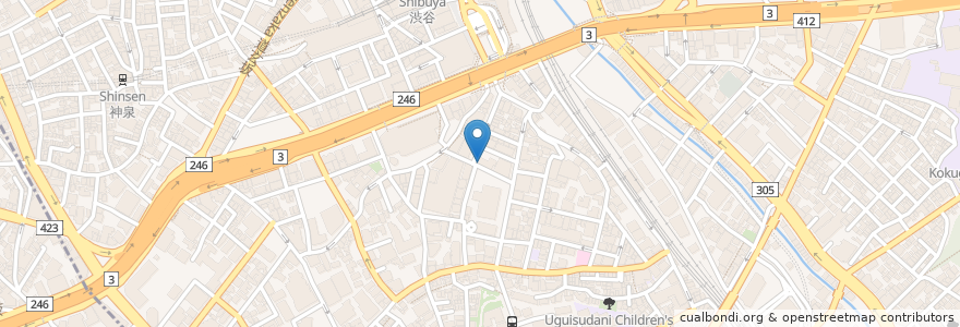 Mapa de ubicacion de 四谷大塚 en Japan, Tokio, 渋谷区.