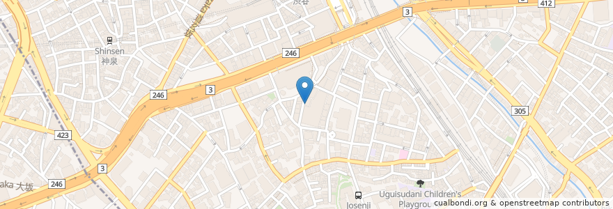 Mapa de ubicacion de 大平医院 en اليابان, 東京都, 渋谷区.
