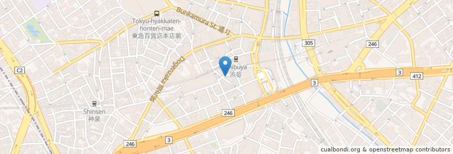 Mapa de ubicacion de IZAKAYA　VIN en Japan, 東京都, 渋谷区.