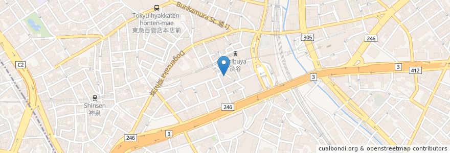 Mapa de ubicacion de はなこ en اليابان, 東京都, 渋谷区.