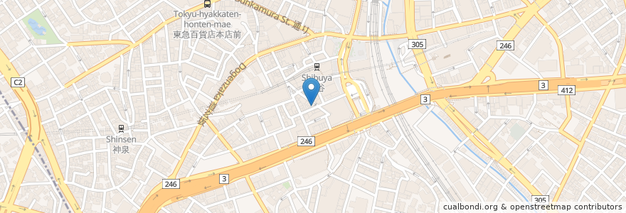 Mapa de ubicacion de ギン酒場 en ژاپن, 東京都, 渋谷区.
