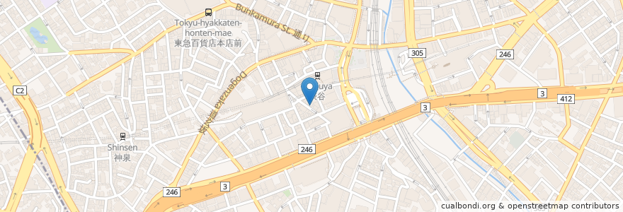 Mapa de ubicacion de タイ 王国 ラーメン en Japan, Tokyo, Shibuya.