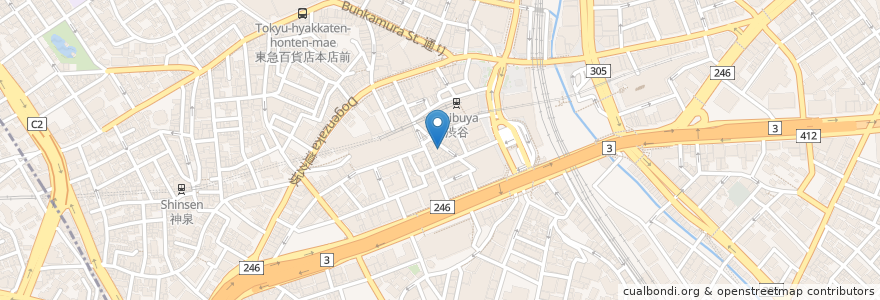Mapa de ubicacion de 多古菊 en ژاپن, 東京都, 渋谷区.