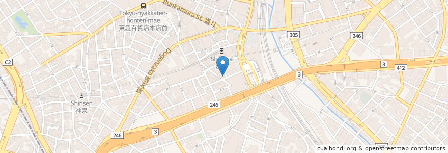 Mapa de ubicacion de 天下鳥 en اليابان, 東京都, 渋谷区.