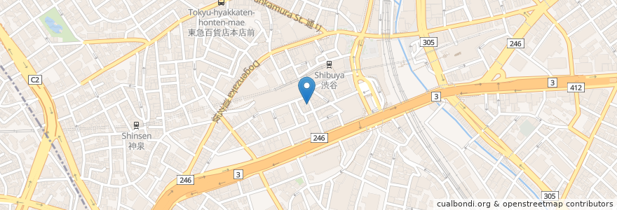 Mapa de ubicacion de マドリート en 日本, 东京都/東京都, 渋谷区.