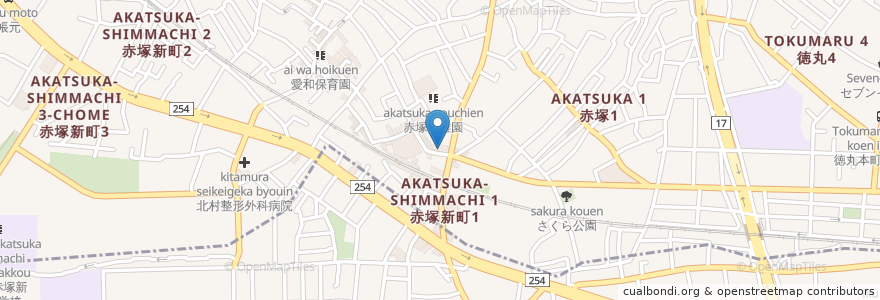 Mapa de ubicacion de 福しん en Japan, Tokyo, Nerima.