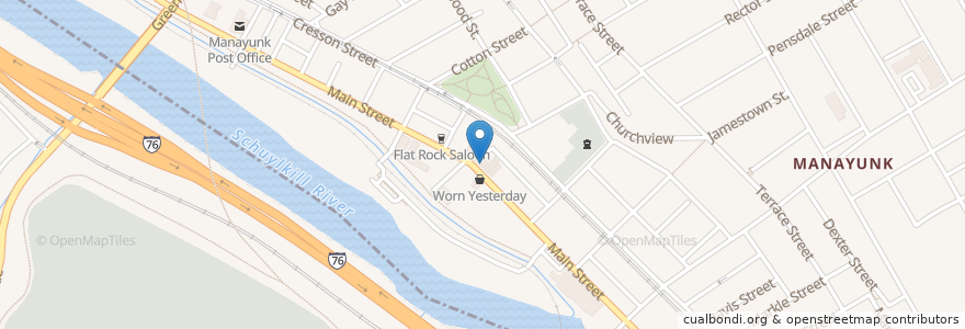 Mapa de ubicacion de Bayou Bar and Grill en Stati Uniti D'America, Pennsylvania, Philadelphia County, Philadelphia.