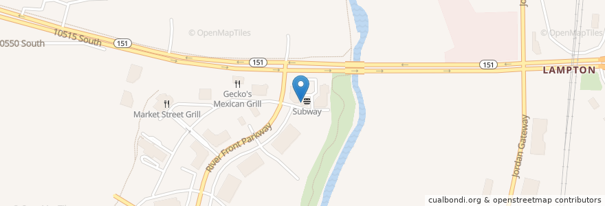Mapa de ubicacion de Beans & Brews Coffee House en 미국, 유타 주, Salt Lake County, South Jordan.