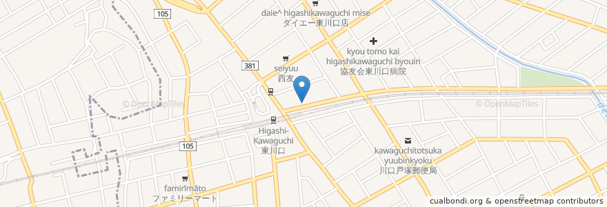 Mapa de ubicacion de 桑原亭 en Japonya, 埼玉県, 川口市.