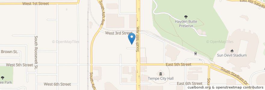Mapa de ubicacion de Cafe Boa en Amerika Syarikat, Arizona, Maricopa County, Tempe.