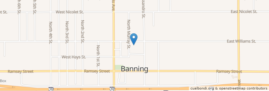 Mapa de ubicacion de Riverside County Fire Department Station #89 en United States, California, Riverside County, Banning.