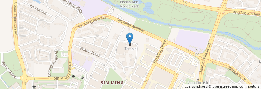 Mapa de ubicacion de Temple en سنغافورة, Central.