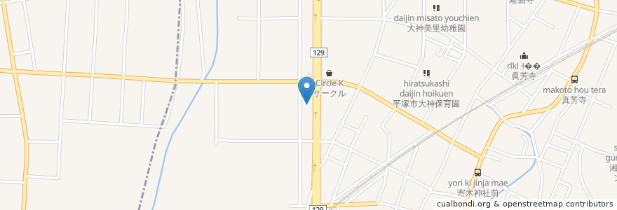 Mapa de ubicacion de CoCo壱番屋 en Japan, Präfektur Kanagawa, 平塚市.