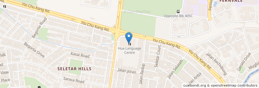 Mapa de ubicacion de Hua Language Centre en 新加坡, 中区.