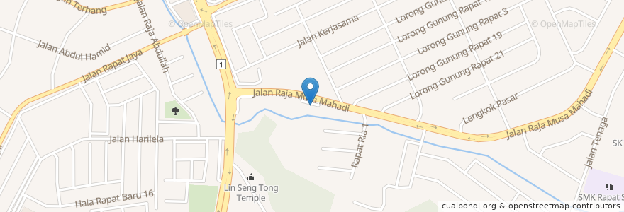 Mapa de ubicacion de SHELL station en Malaysia, Perak.