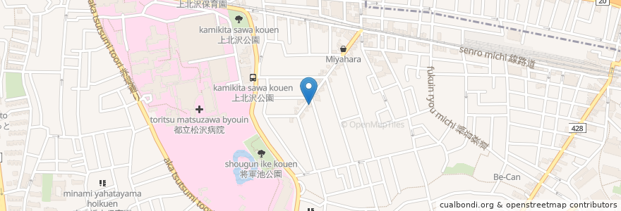 Mapa de ubicacion de 清水メディカルクリニック en Japon, Tokyo, 世田谷区.