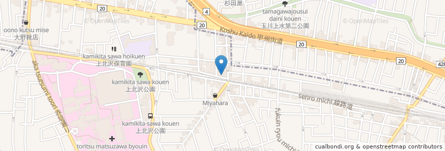 Mapa de ubicacion de セイジョー 上北沢店 en ژاپن, 東京都.