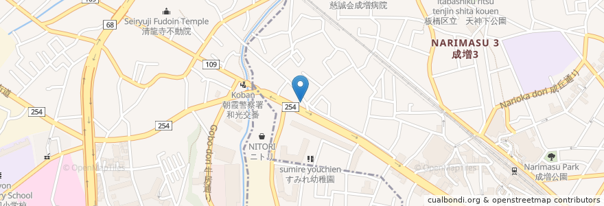 Mapa de ubicacion de 八坂神社 en ژاپن, 埼玉県, 和光市, 練馬区.