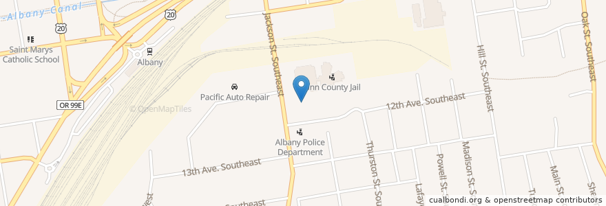 Mapa de ubicacion de Linn County Sheriff's Office en Stati Uniti D'America, Oregon, Linn County, Albany.