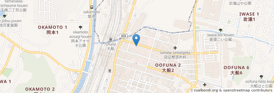Mapa de ubicacion de 斉藤歯科 en Japan, 神奈川県, 鎌倉市.