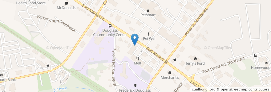 Mapa de ubicacion de Dunkin' Donuts en Estados Unidos De América, Virginia, Loudoun County, Leesburg.
