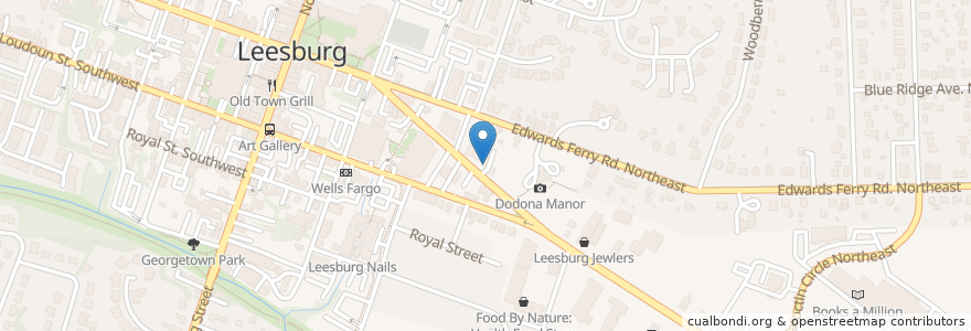Mapa de ubicacion de Market Street Animal Clinic en Amerika Birleşik Devletleri, Virjinya, Loudoun County, Leesburg.