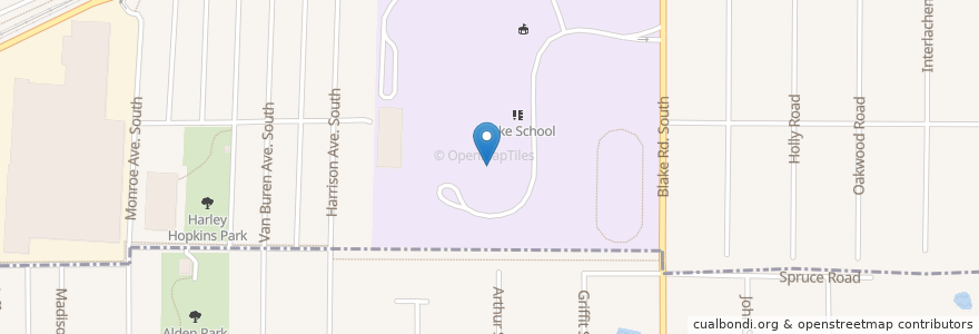 Mapa de ubicacion de Blake School en United States, Minnesota, Hennepin County, Edina.