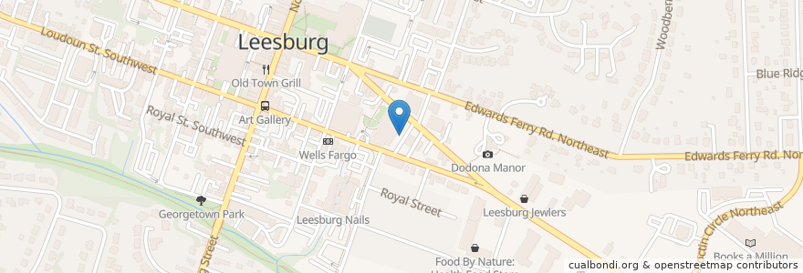 Mapa de ubicacion de Government Center en Stati Uniti D'America, Virginia, Loudoun County, Leesburg.