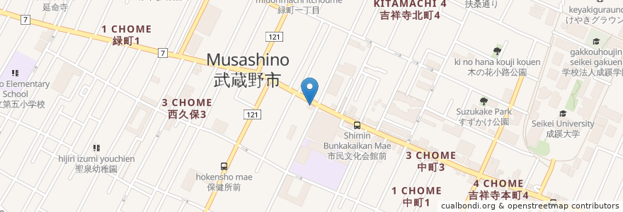 Mapa de ubicacion de Esprit de Paris en Japón, Tokio, Musashino.