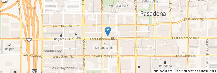 Mapa de ubicacion de Barney's Beanery en Amerika Syarikat, California, Los Angeles County, Pasadena.