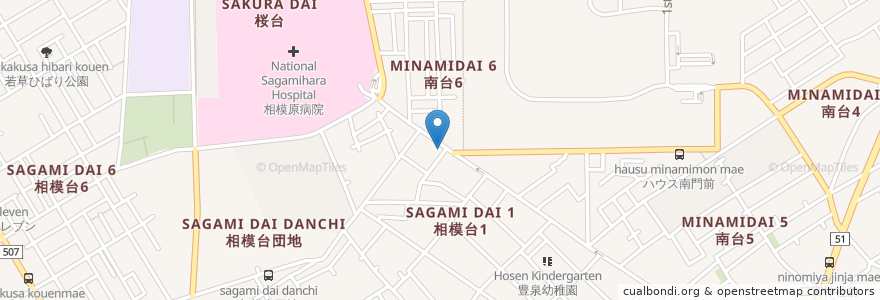 Mapa de ubicacion de 宗将 二号店 en Japón, Prefectura De Kanagawa, 相模原市, 南区.