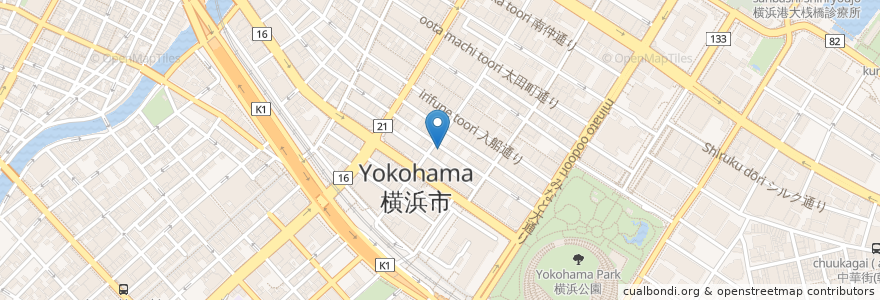 Mapa de ubicacion de secret club EVIL en ژاپن, 神奈川県, 横浜市, 中区.