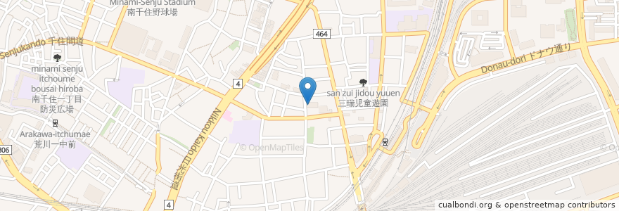 Mapa de ubicacion de 城北信用金庫南千住第一別館 en Japão, Tóquio.