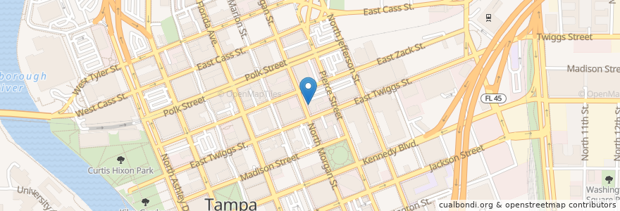 Mapa de ubicacion de Cafe Perera en ایالات متحده آمریکا, فلوریدا, Hillsborough County, Tampa.