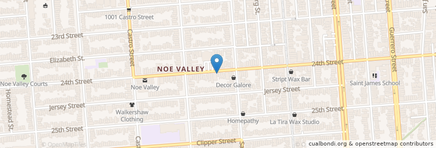 Mapa de ubicacion de Noe Bagels en United States, California, San Francisco City And County, San Francisco.
